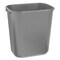 Rubbermaid Commercial 3.5-Gallon Rectangular Deskside Wastebasket - Black